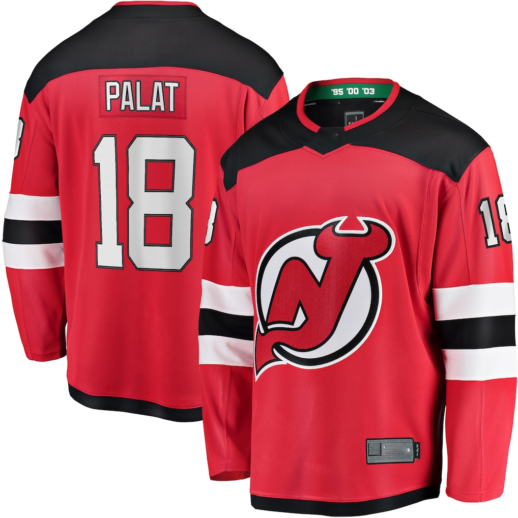 Pkot NJ.Devils #18 Ondrej Palat Red Home Breakaway Player Jerseys