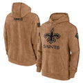 Pkot NO.Saints Brown Salute to Service Pullover Hoodies Limited Game Blank Player Stitched Jerseys