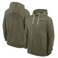 Pkot NO.Saints Olive Salute to Service Pullover Hoodies Limited Blank Player Stitched Jerseys