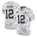 Pkot NO.Saints #12 Chris Olave Player Arctic Camo Salute To Service Limited Game Stitched Jerseys