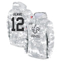 Pkot NO.Saints #12 Chris Olave Player Arctic Camo Salute to Service Pullover Hoodies Limited Game Stitched Jerseys