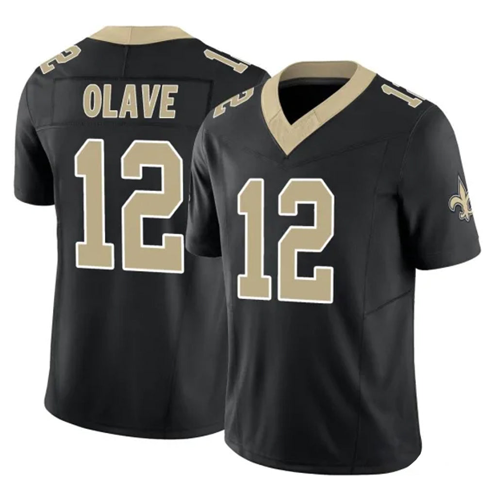 Pkot NO.Saints #12 Chris Olave Player Black Limited Vapor F.U.S.E. Home Game Stitched Jerseys