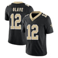 Pkot NO.Saints #12 Chris Olave Player Black Limited Vapor Untouchable Home Game Stitched Jerseys