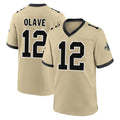 Pkot NO.Saints #12 Chris Olave Player Gold Home Game Stitched Jerseys