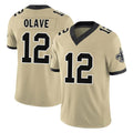 Pkot NO.Saints #12 Chris Olave Player Gold Limited Vapor F.U.S.E. Home Game Stitched Jerseys