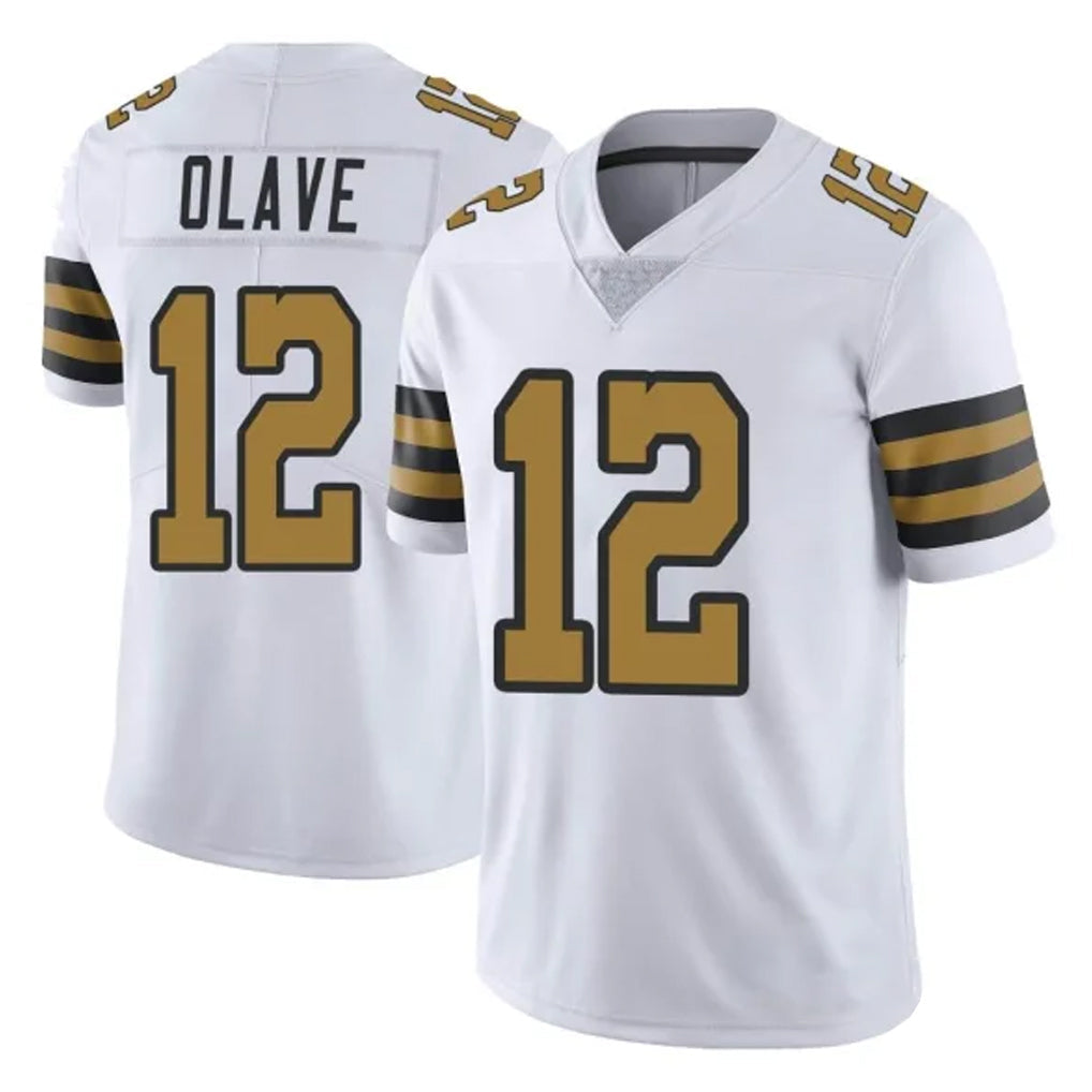 Pkot NO.Saints #12 Chris Olave Player White Limited Color Rush Home Game Stitched Jerseys