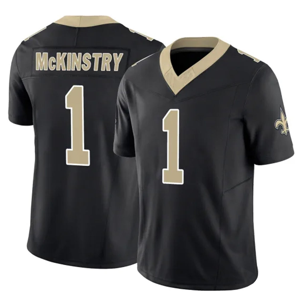 Pkot NO.Saints #1 Kool-Aid McKinstry Player Black Limited Vapor F.U.S.E. Home Game Stitched Jerseys
