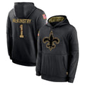 Pkot NO.Saints #1 Kool-Aid McKinstry Player Black Salute to Service Hoodies Limited Game Stitched Jerseys