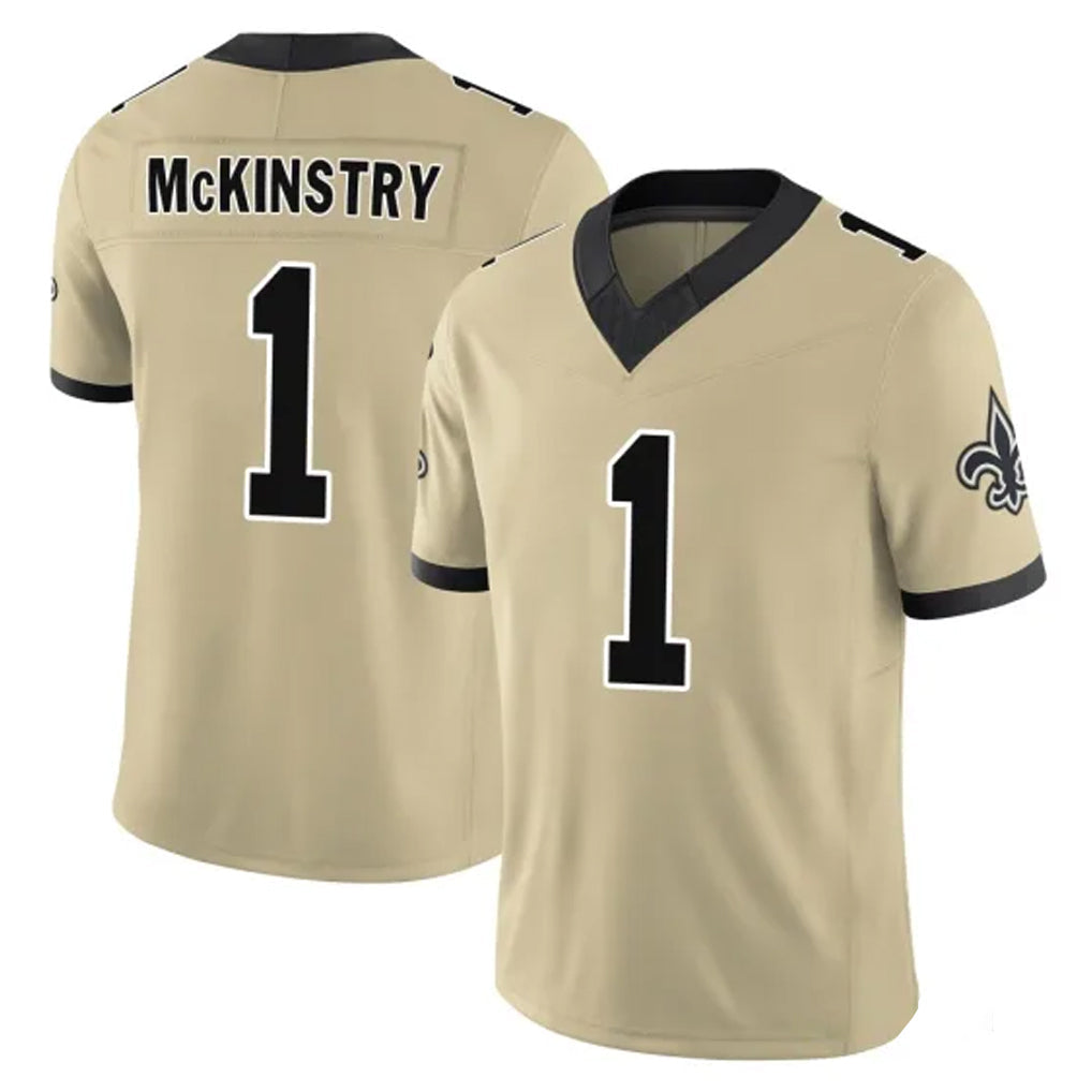 Pkot NO.Saints #1 Kool-Aid McKinstry Player Gold Limited Vapor F.U.S.E. Home Game Stitched Jerseys