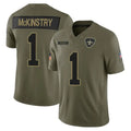 Pkot NO.Saints #1 Kool-Aid McKinstry Player Olive 2025 Salute To Service Limited Stitched Jerseys