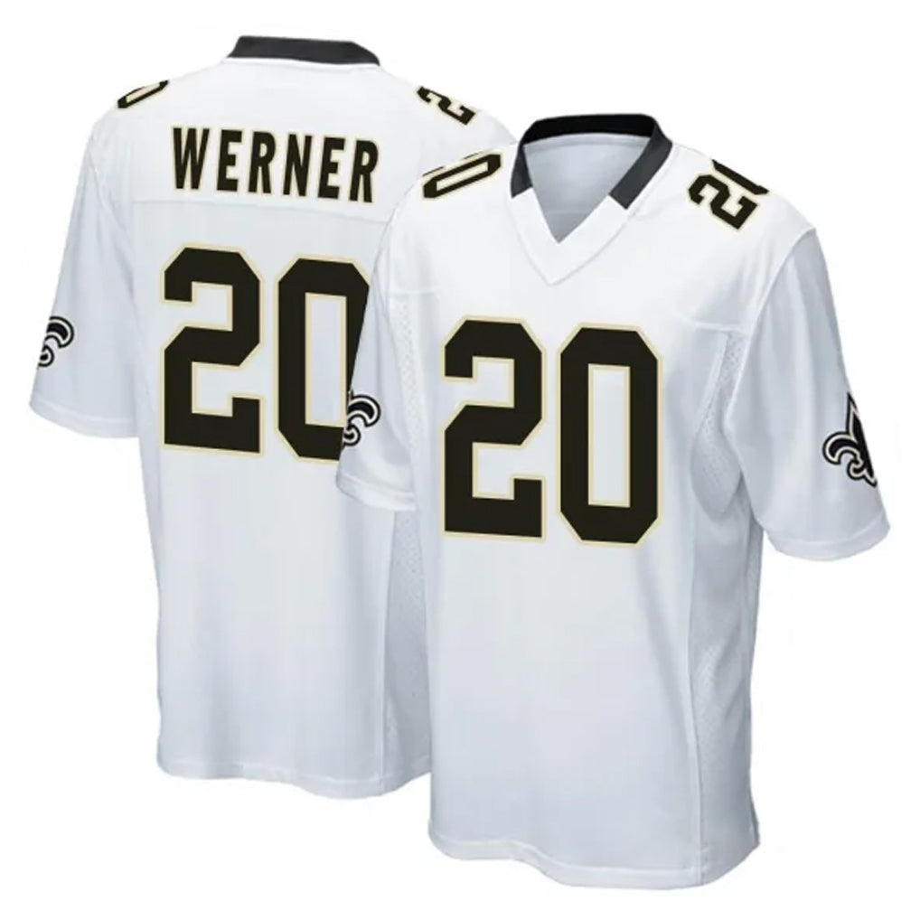 Pkot NO.Saints #20 Pete Werner Player White Home Game Stitched Jerseys