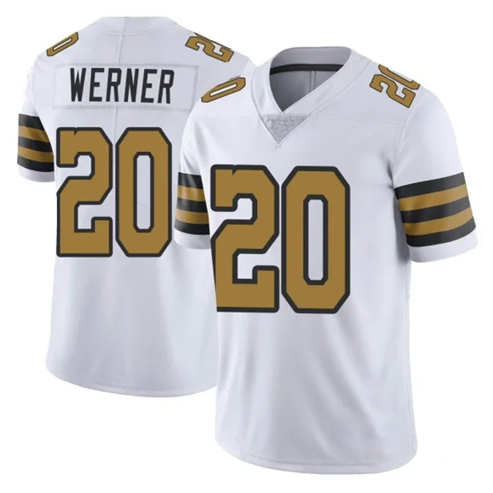 Pkot NO.Saints #20 Pete Werner Player White Limited Color Rush Home Game Stitched Jerseys