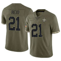 Pkot NO.Saints #21 Justin Reid Player Olive Salute To Service Limited Stitched Jerseys
