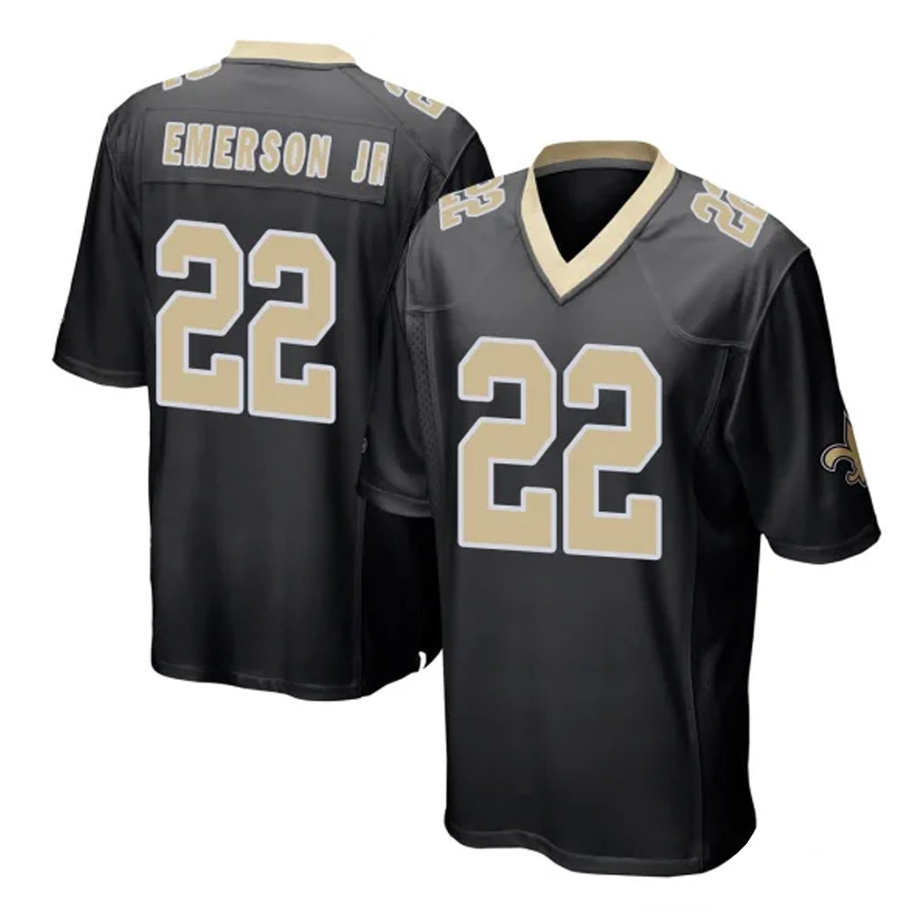 Pkot NO.Saints #22 Martin Emerson Jr. Player Black Home Game Stitched Jerseys