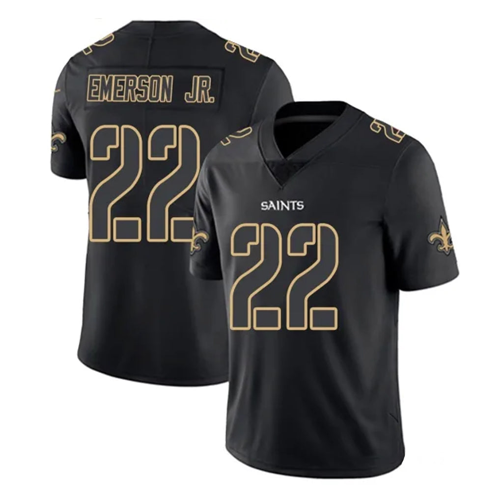 Pkot NO.Saints #22 Martin Emerson Jr. Player Black Impact Limited Home Game Stitched Jerseys