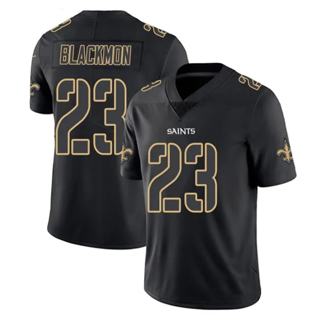 Pkot NO.Saints #23 Julian Blackmon Player Black Impact Limited Home Game Stitched Jerseys