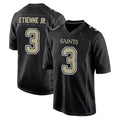 Pkot NO.Saints #3 Travis Etienne Jr. Player Black Carbon Fashion Home Game Stitched Jerseys