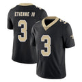 Pkot NO.Saints #3 Travis Etienne Jr. Player Black Limited Vapor Untouchable Home Game Stitched Jerseys