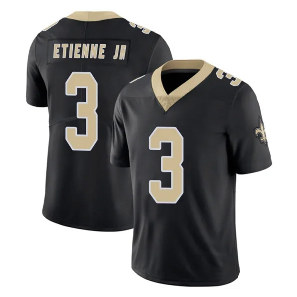 Pkot NO.Saints #3 Travis Etienne Jr. Player Black Limited Vapor Untouchable Home Game Stitched Jerseys