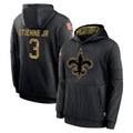 Pkot NO.Saints #3 Travis Etienne Jr. Player Black Salute to Service Hoodies Limited Game Stitched Jerseys