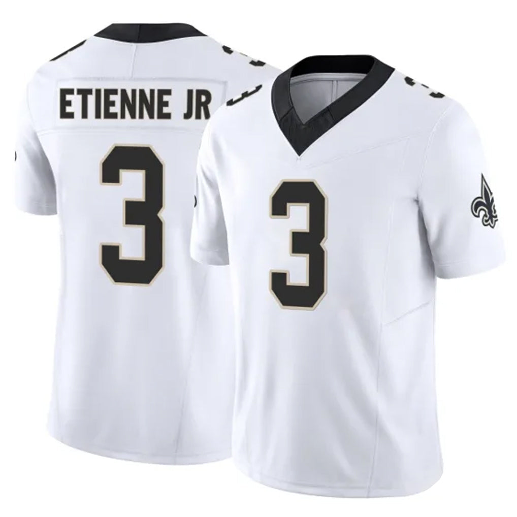 Pkot NO.Saints #3 Travis Etienne Jr. Player White Limited Vapor F.U.S.E. Home Game Stitched Jerseys