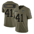 Pkot NO.Saints #41 Alvin Kamara Player Olive 2025 Salute To Service Limited Stitched Jerseys