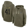Pkot NO.Saints #41 Alvin Kamara Player Olive Salute to Service Pullover Hoodies Limited Stitched Jerseys