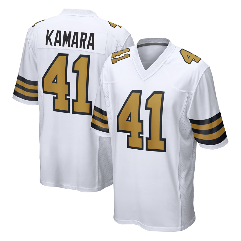 Pkot NO.Saints #41 Alvin Kamara Player White Alternate Home Game Stitched Jerseys