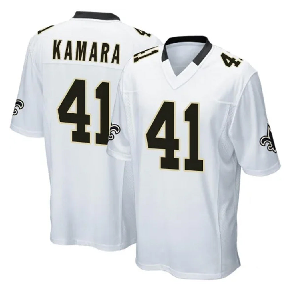 Pkot NO.Saints #41 Alvin Kamara Player White Home Game Stitched Jerseys