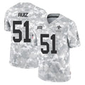 Pkot NO.Saints #51 Cesar Ruiz Player Arctic Camo Salute To Service Limited Game Stitched Jerseys