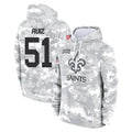 Pkot NO.Saints #51 Cesar Ruiz Player Arctic Camo Salute to Service Pullover Hoodies Limited Game Stitched Jerseys
