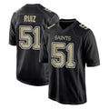 Pkot NO.Saints #51 Cesar Ruiz Player Black Carbon Fashion Home Game Stitched Jerseys
