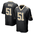 Pkot NO.Saints #51 Cesar Ruiz Player Black Home Game Stitched Jerseys