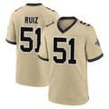 Pkot NO.Saints #51 Cesar Ruiz Player Gold Home Game Stitched Jerseys