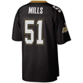 Pkot NO.Saints #51 Sam Mills Mitchell & Ness Black Legacy Replica Puhic Stitched Jerseys