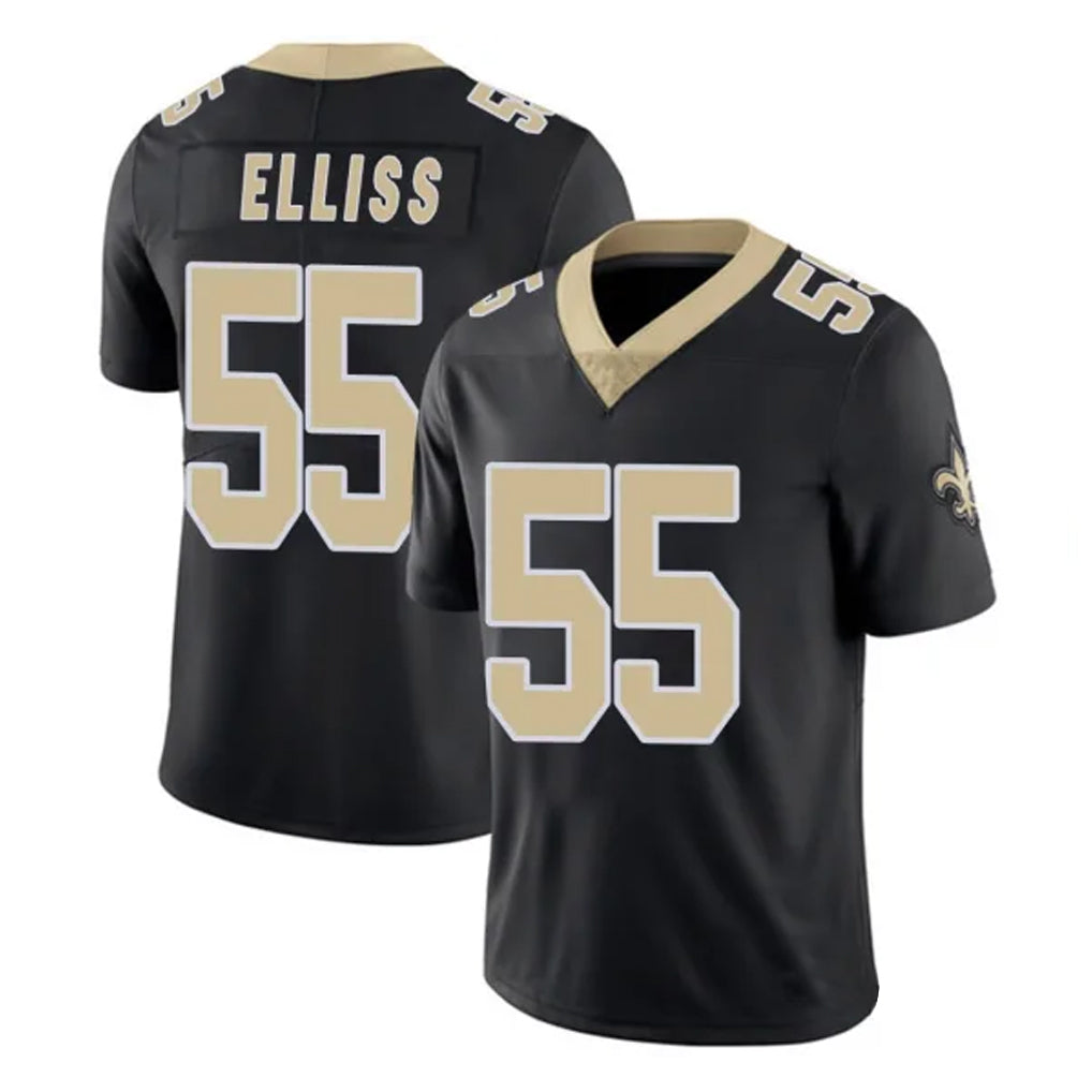 Pkot NO.Saints #55 Kaden Elliss Player Black Limited Vapor Untouchable Home Game Stitched Jerseys