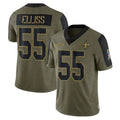 Pkot NO.Saints #55 Kaden Elliss Player Olive Salute To Service Limited Game Stitched Jerseys