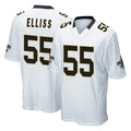 Pkot NO.Saints #55 Kaden Elliss Player White Home Game Stitched Jerseys