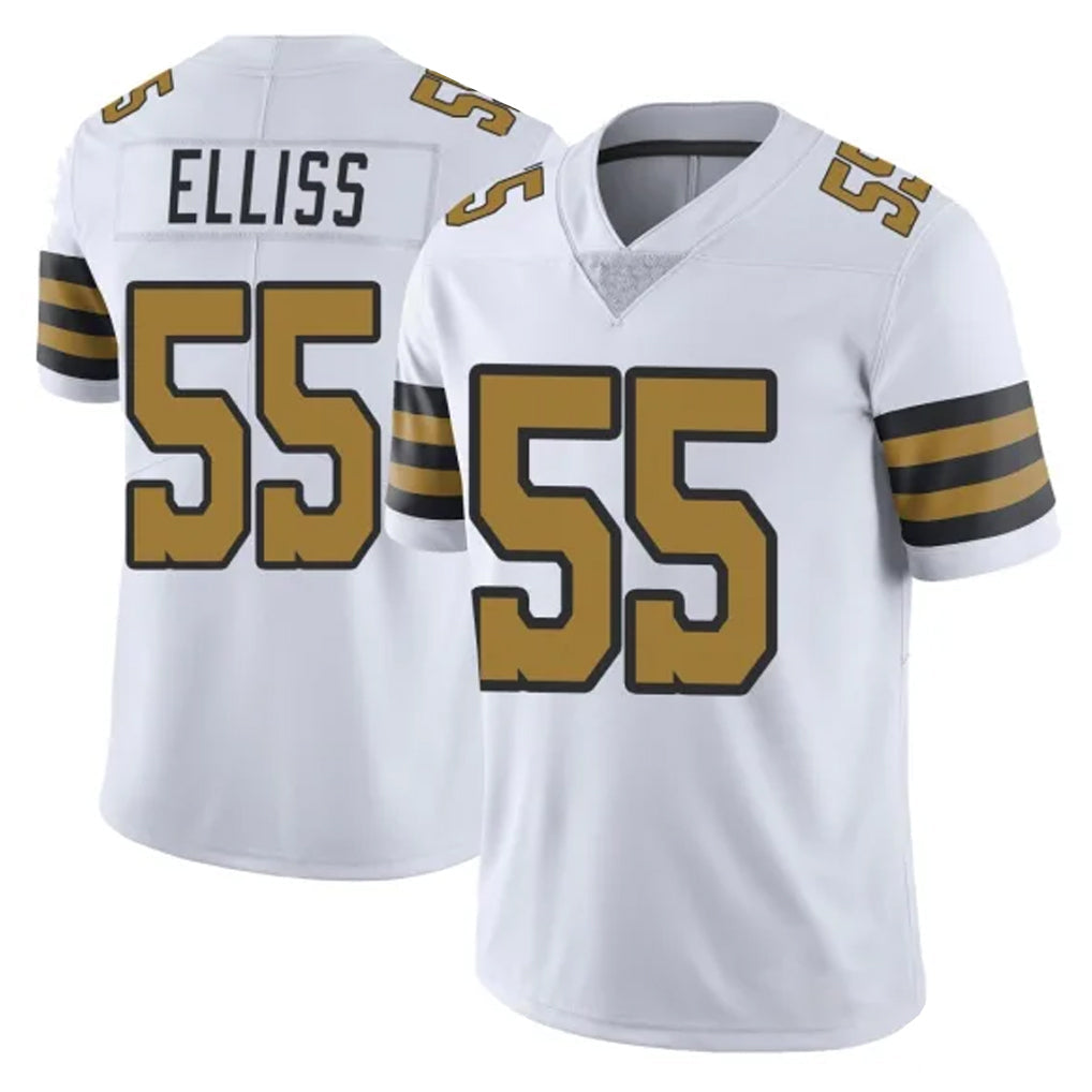 Pkot NO.Saints #55 Kaden Elliss Player White Limited Color Rush Home Game Stitched Jerseys