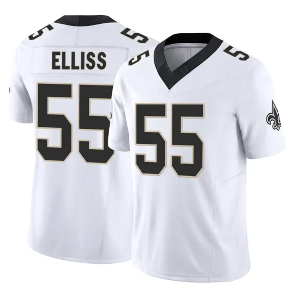 Pkot NO.Saints #55 Kaden Elliss Player White Limited Vapor F.U.S.E. Home Game Stitched Jerseys