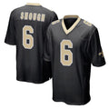 Pkot NO.Saints #6 Tyler Shough Player Black Home Game Stitched Jerseys
