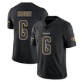 Pkot NO.Saints #6 Tyler Shough Player Black Impact Limited Home Game Stitched Jerseys