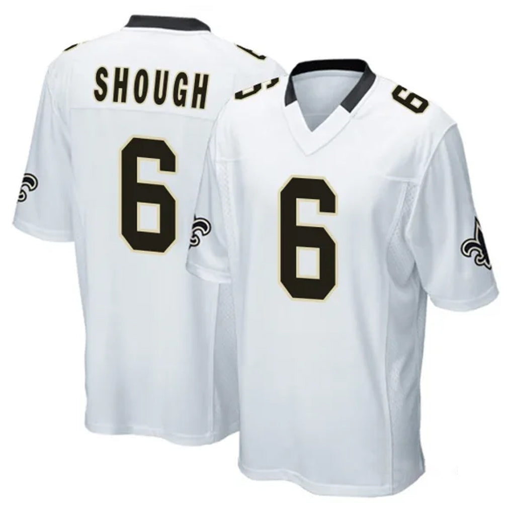Pkot NO.Saints #6 Tyler Shough Player White Home Game Stitched Jerseys