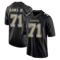 Pkot NO.Saints #71 Kelvin Banks Jr. Player Black Carbon Fashion Home Game Stitched Jerseys