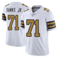 Pkot NO.Saints #71 Kelvin Banks Jr. Player White Limited Color Rush Home Game Stitched Jerseys