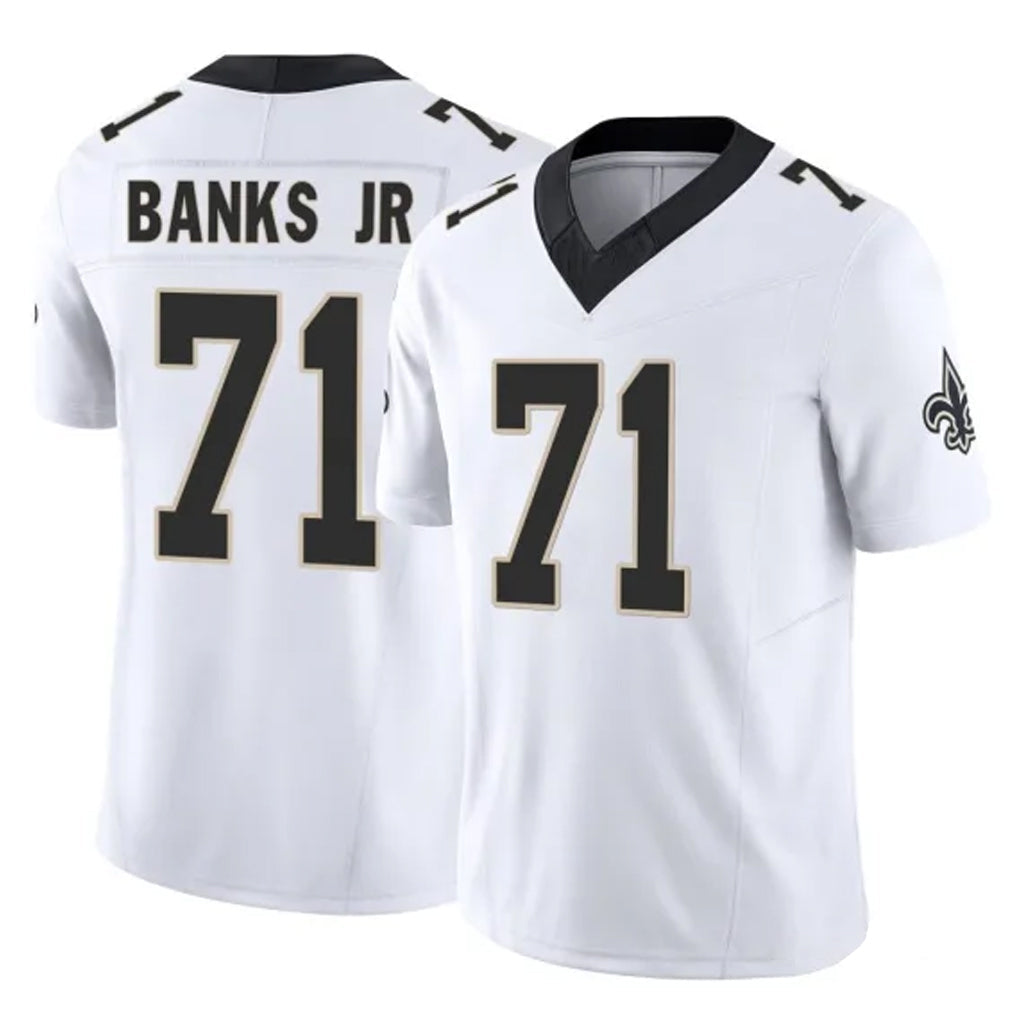 Pkot NO.Saints #71 Kelvin Banks Jr. Player White Limited Vapor F.U.S.E. Home Game Stitched Jerseys