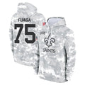 Pkot NO.Saints #75 Taliese Fuaga Player Arctic Camo Salute to Service Pullover Hoodies Limited Game Stitched Jerseys
