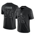 Pkot NO.Saints #75 Taliese Fuaga Player Black Limited Reflective Home Game Stitched Jerseys