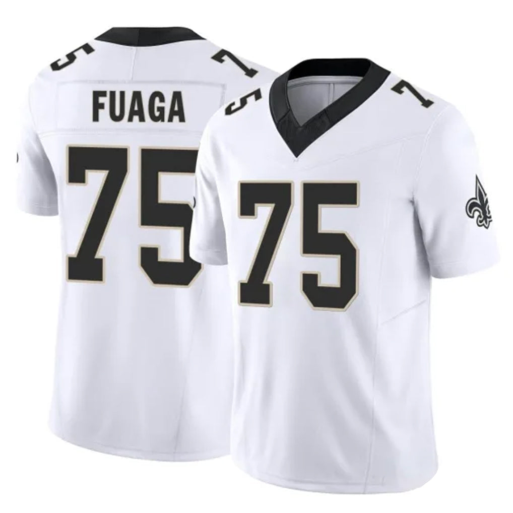 Pkot NO.Saints #75 Taliese Fuaga Player White Limited Vapor F.U.S.E. Home Game Stitched Jerseys