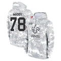Pkot NO.Saints #78 Erik McCoy Player Arctic Camo Salute to Service Pullover Hoodies Limited Game Stitched Jerseys